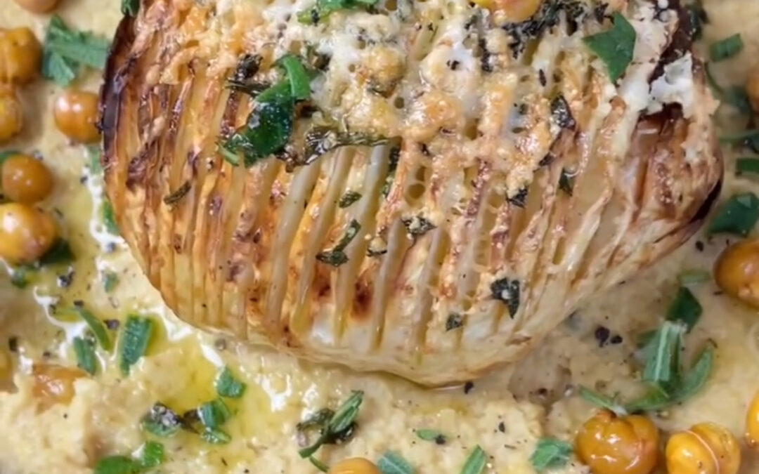 Hasselback knoldselleri med parmesan